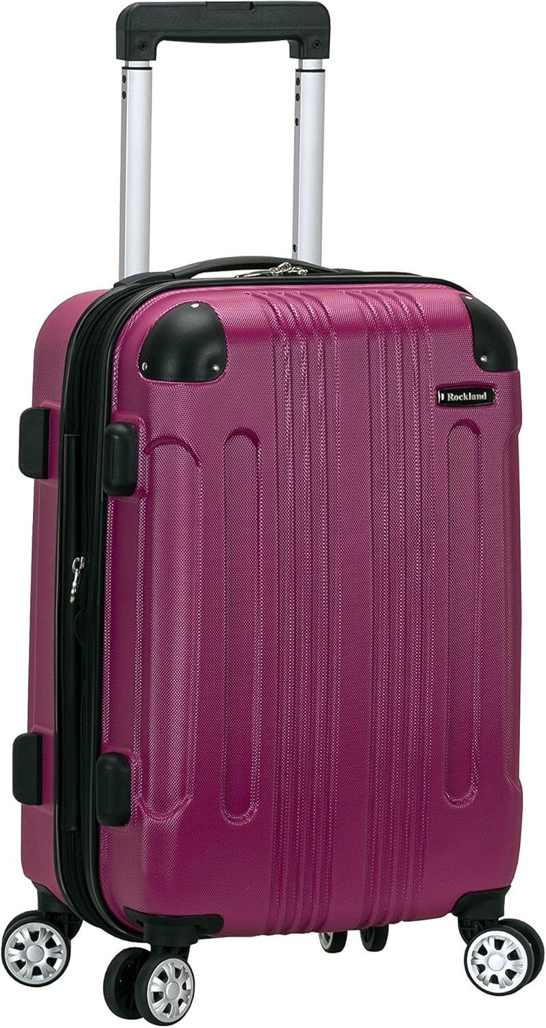 Rockland London Hardside Spinner Wheel Luggage, Charcoal, Carry-On 20-Inch - Image 9
