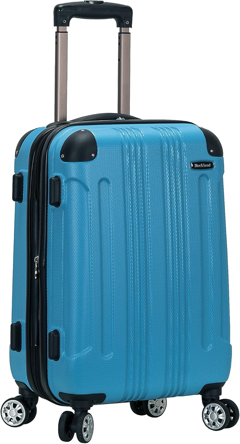 Rockland London Hardside Spinner Wheel Luggage, Charcoal, Carry-On 20-Inch - Image 14