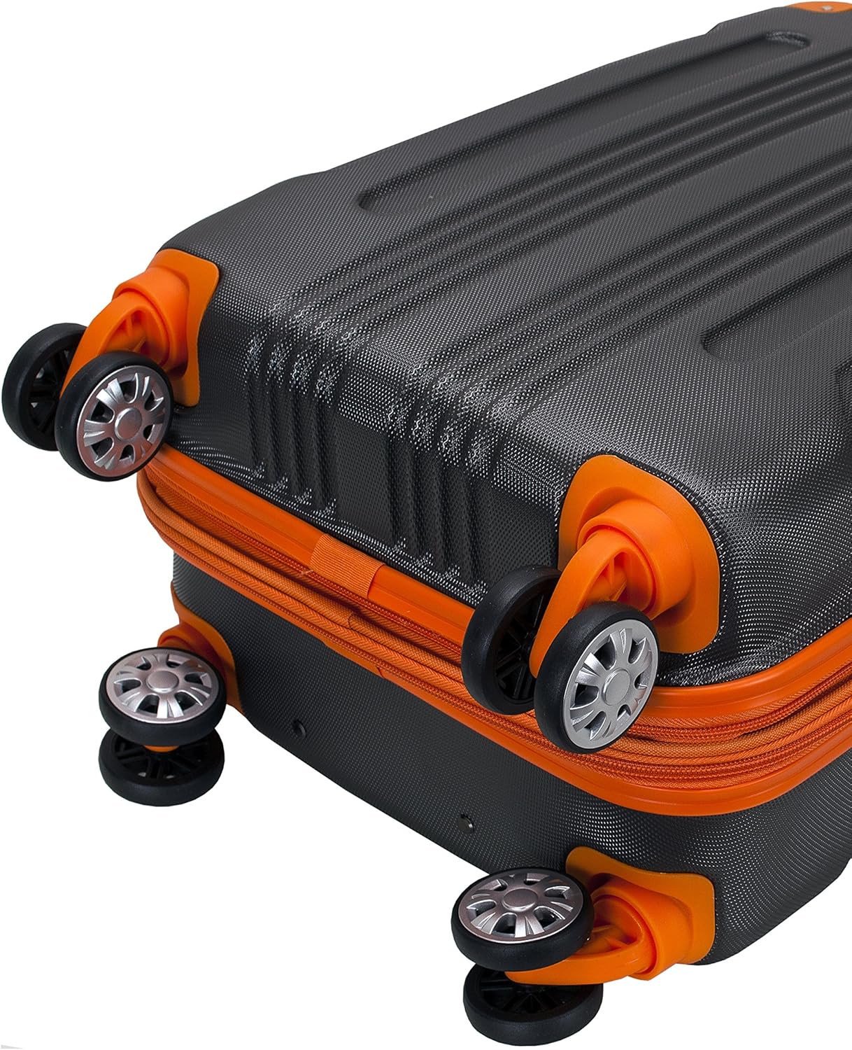 Rockland London Hardside Spinner Wheel Luggage, Charcoal, Carry-On 20-Inch - Image 4
