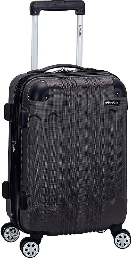 Rockland London Hardside Spinner Wheel Luggage, Charcoal, Carry-On 20-Inch - Image 10
