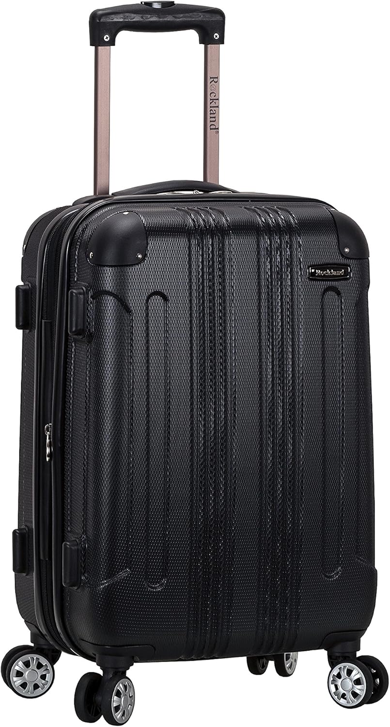 Rockland London Hardside Spinner Wheel Luggage, Charcoal, Carry-On 20-Inch - Image 18