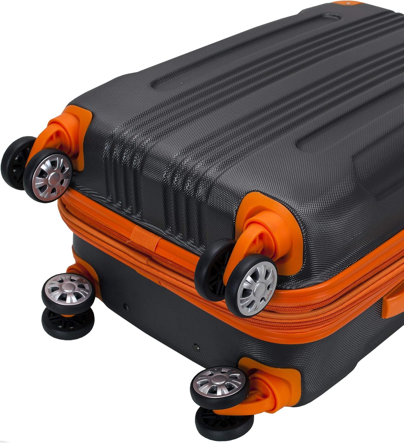 Rockland London Hardside Spinner Wheel Luggage, Charcoal, Carry-On 20-Inch - Image 7