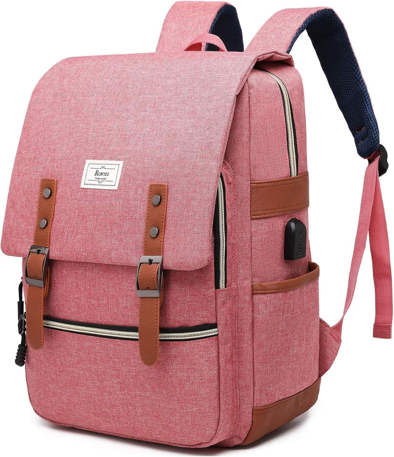 Ronyes Laptop Backpack for Men and Women College Bag Bookbag with USB Charging Port Casual Rucksack School Backpack Daypacks Fits up to 15.6\u2019\u2019 Laptop - Image 10