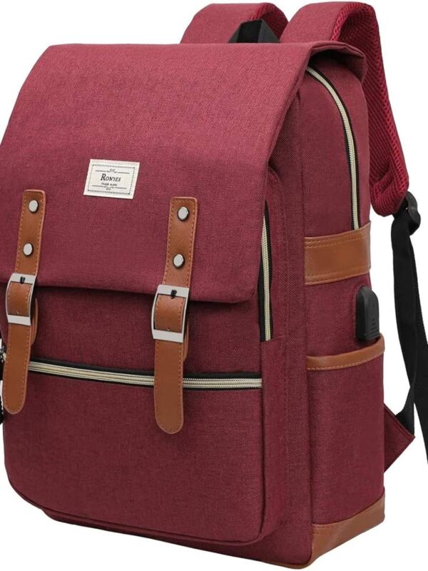 Ronyes Laptop Backpack for Men and Women College Bag Bookbag with USB Charging Port Casual Rucksack School Backpack Daypacks Fits up to 15.6\u2019\u2019 Laptop