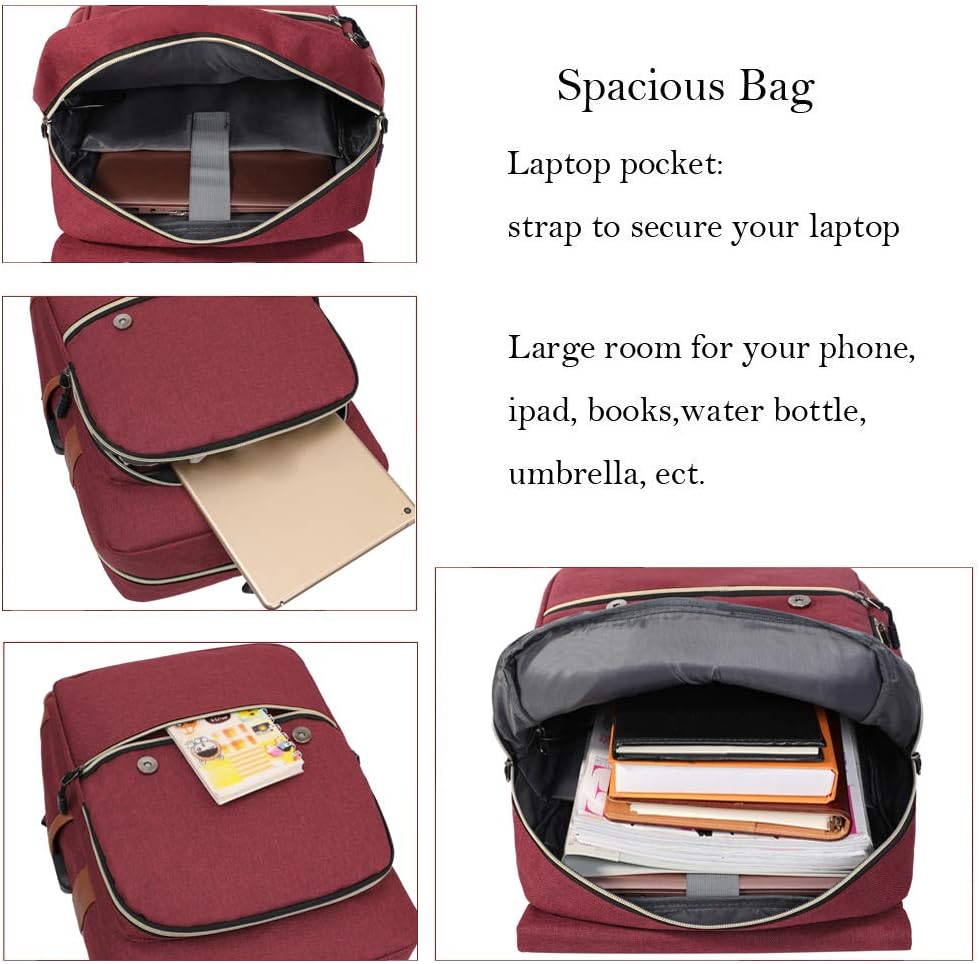 Ronyes Laptop Backpack for Men and Women College Bag Bookbag with USB Charging Port Casual Rucksack School Backpack Daypacks Fits up to 15.6\u2019\u2019 Laptop - Image 5