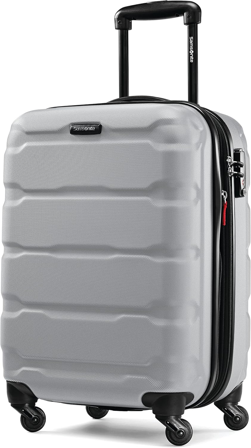Samsonite Omni PC Hardside Expandable Luggage with Spinner Wheels, Carry-On 20-Inch, Silver