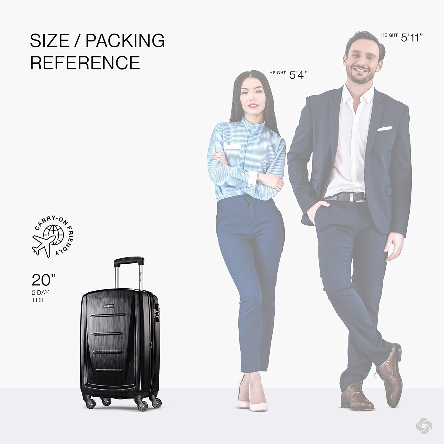 Samsonite Winfield 2 Hardside Luggage with Spinner Wheels, Carry-On 20-Inch, Brushed Anthracite - Image 2