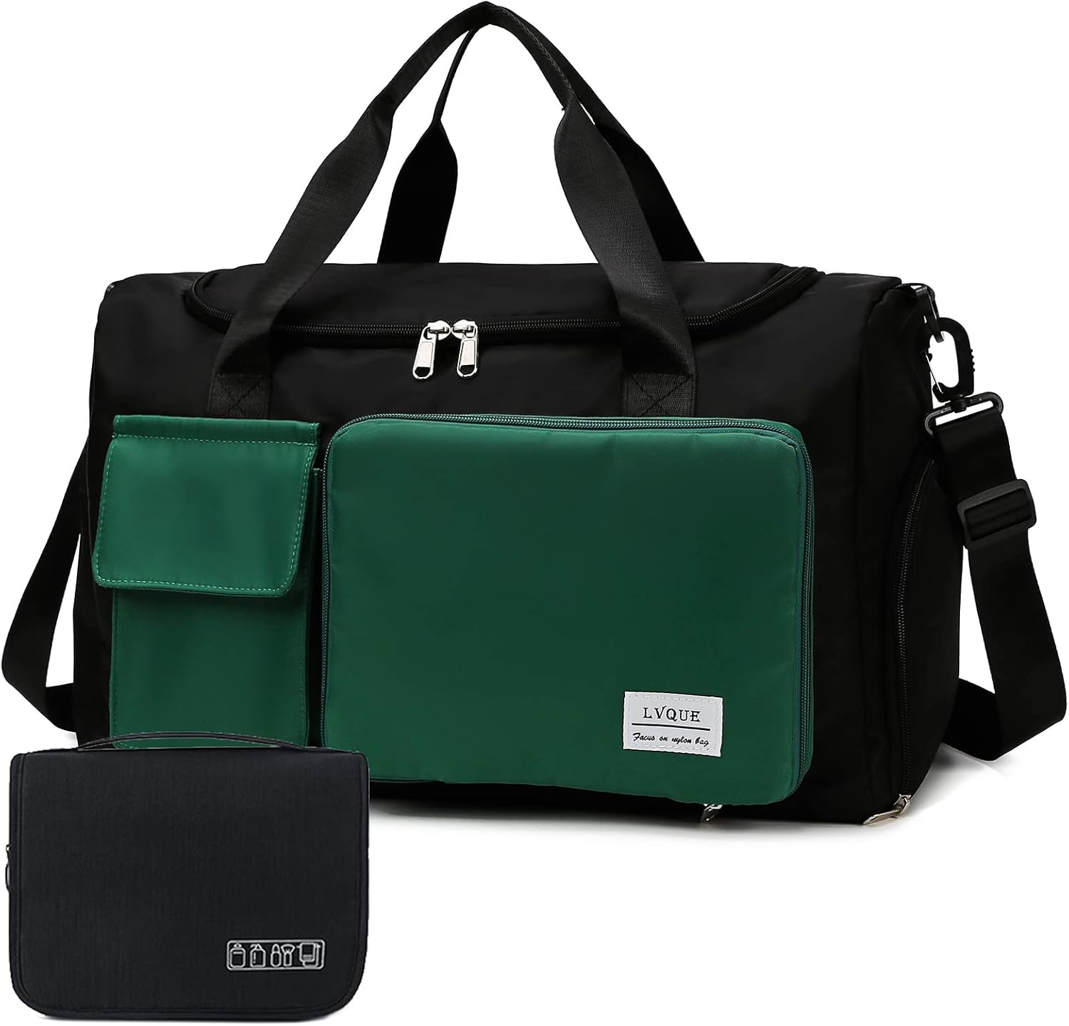 Small Gym Bag for Women, Waterproof Duffle Bag Carry On Weekender Bag with Shoe Compartment & Wet Pocket, Tote Bag for Travel, Workout, Sport - Image 31