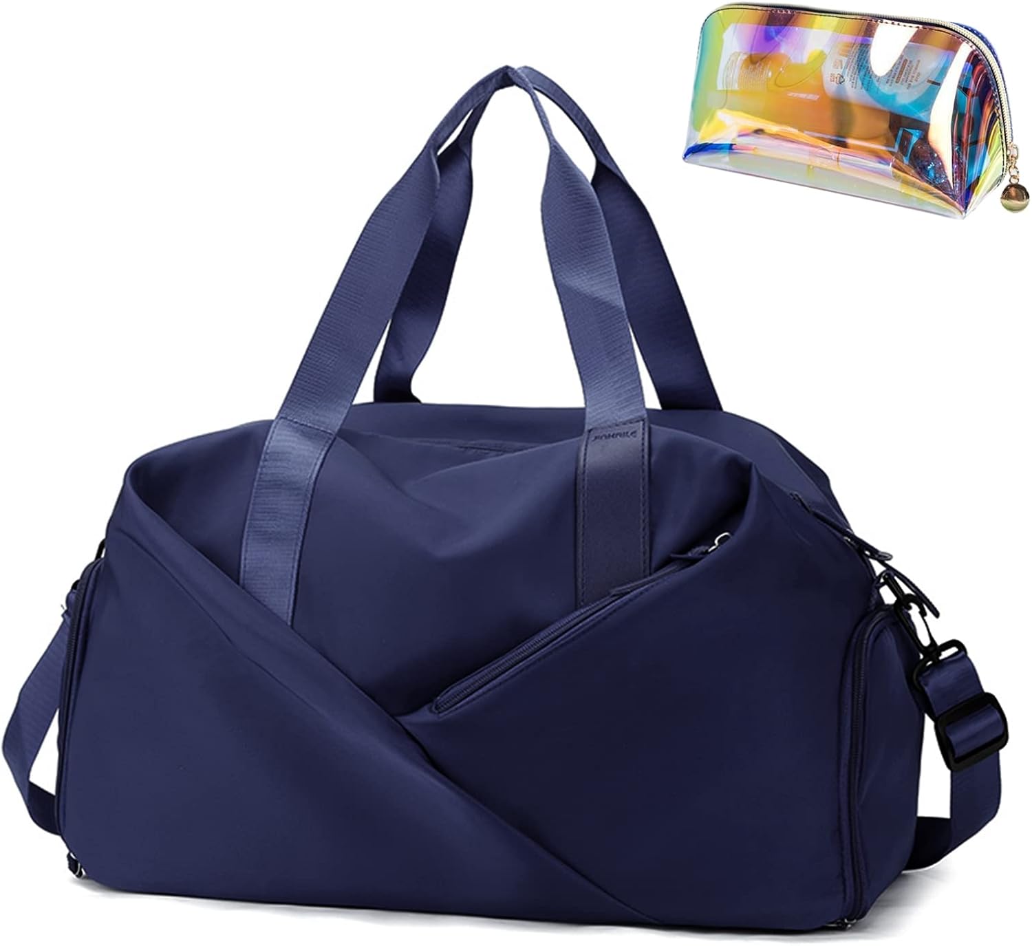 Small Gym Bag for Women, Waterproof Duffle Bag Carry On Weekender Bag with Shoe Compartment & Wet Pocket, Tote Bag for Travel, Workout, Sport - Image 12