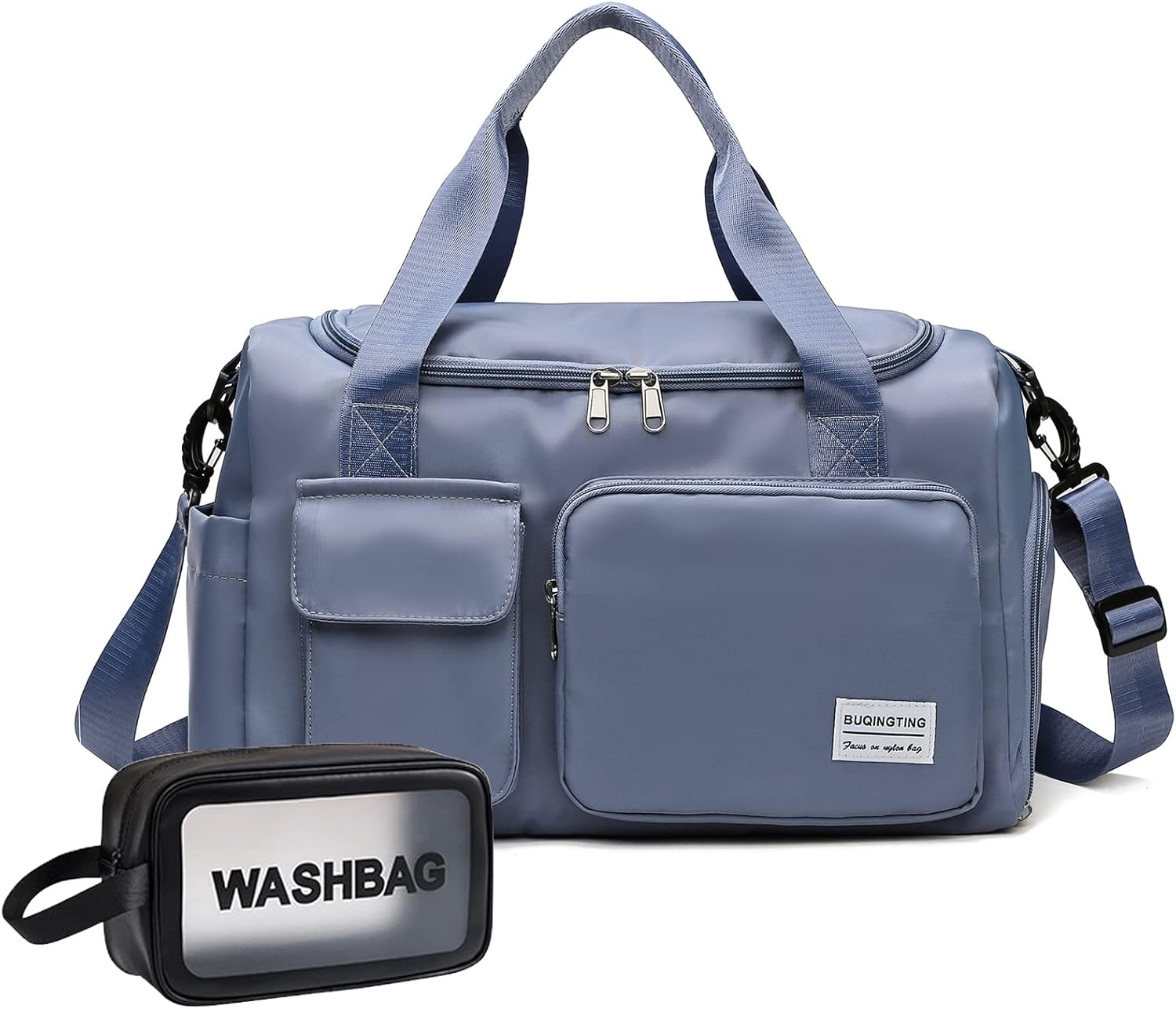 Small Gym Bag for Women, Waterproof Duffle Bag Carry On Weekender Bag with Shoe Compartment & Wet Pocket, Tote Bag for Travel, Workout, Sport - Image 34