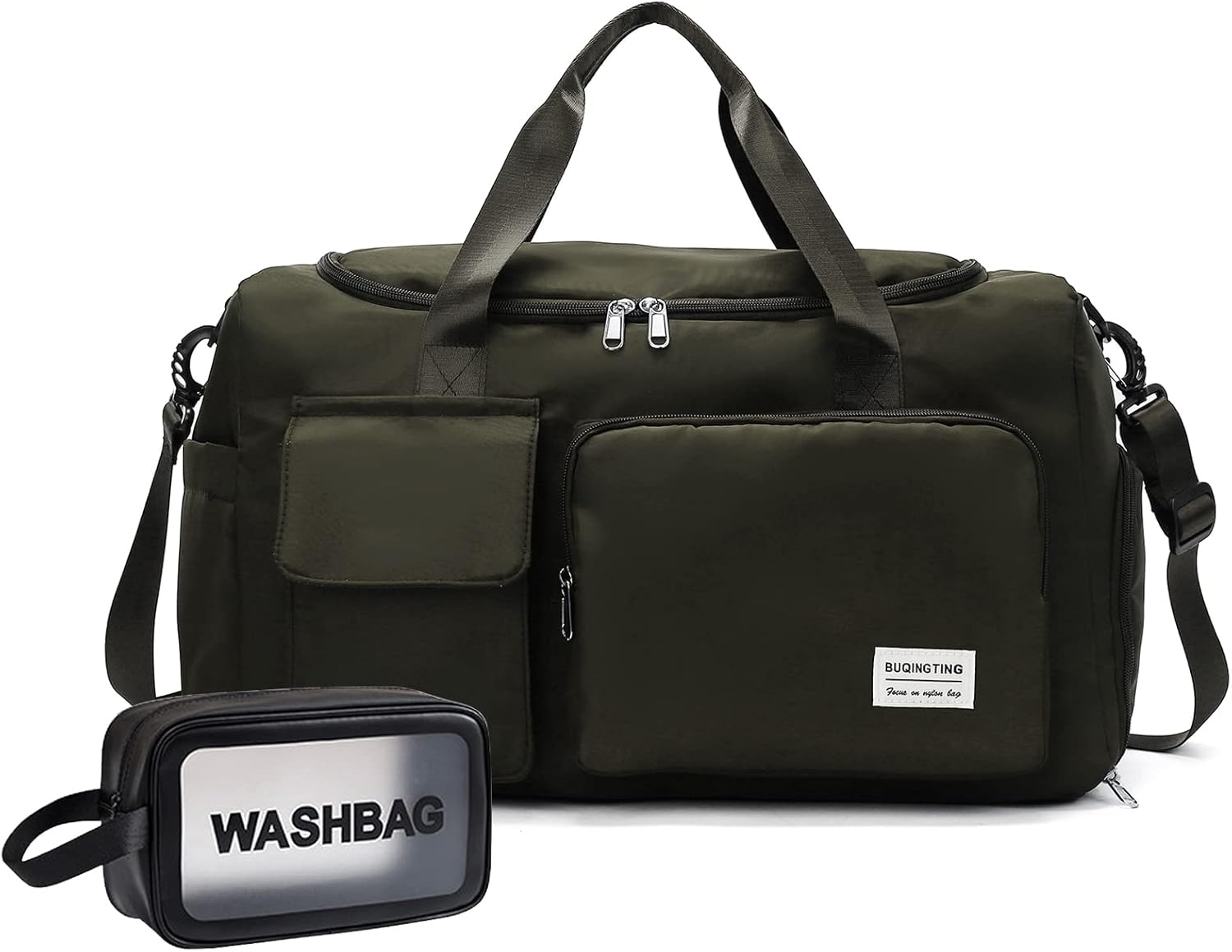 Small Gym Bag for Women, Waterproof Duffle Bag Carry On Weekender Bag with Shoe Compartment & Wet Pocket, Tote Bag for Travel, Workout, Sport - Image 40