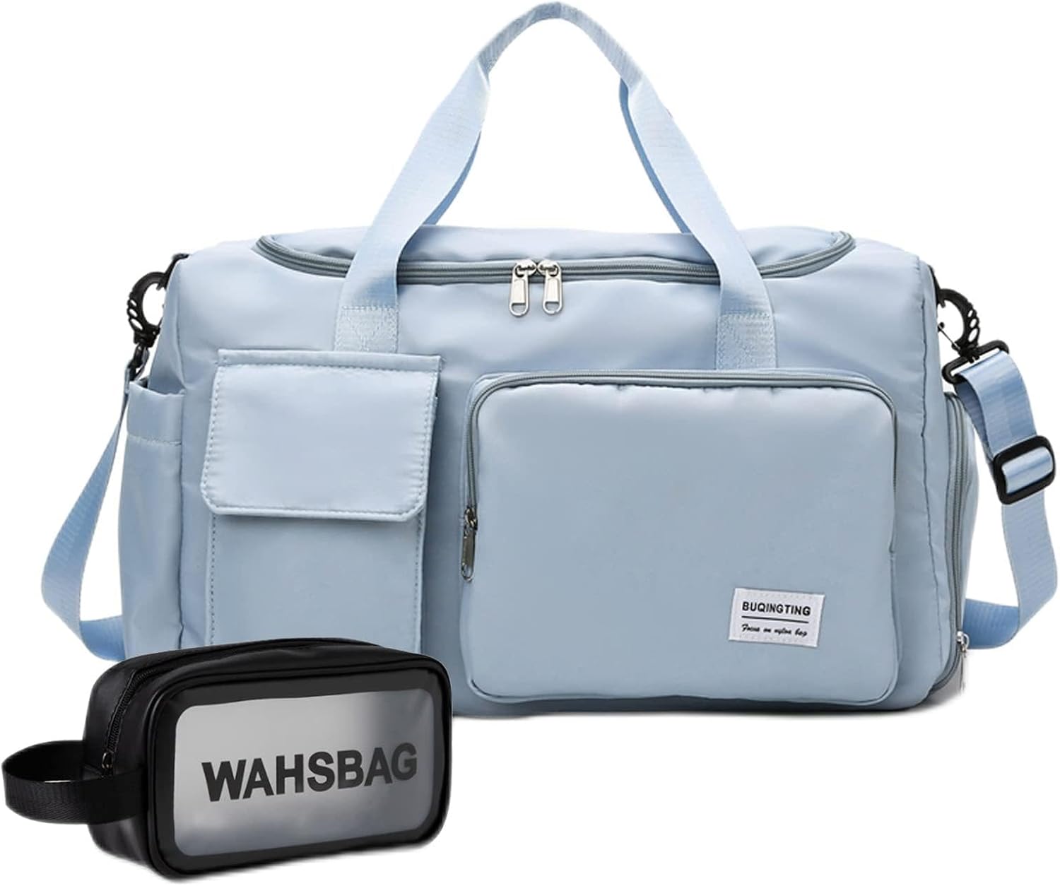 Small Gym Bag for Women, Waterproof Duffle Bag Carry On Weekender Bag with Shoe Compartment & Wet Pocket, Tote Bag for Travel, Workout, Sport - Image 39