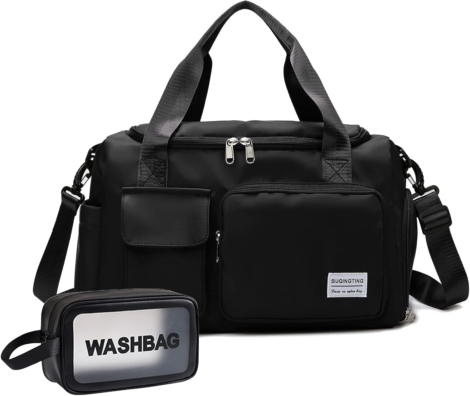 Small Gym Bag for Women, Waterproof Duffle Bag Carry On Weekender Bag with Shoe Compartment & Wet Pocket, Tote Bag for Travel, Workout, Sport - Image 41