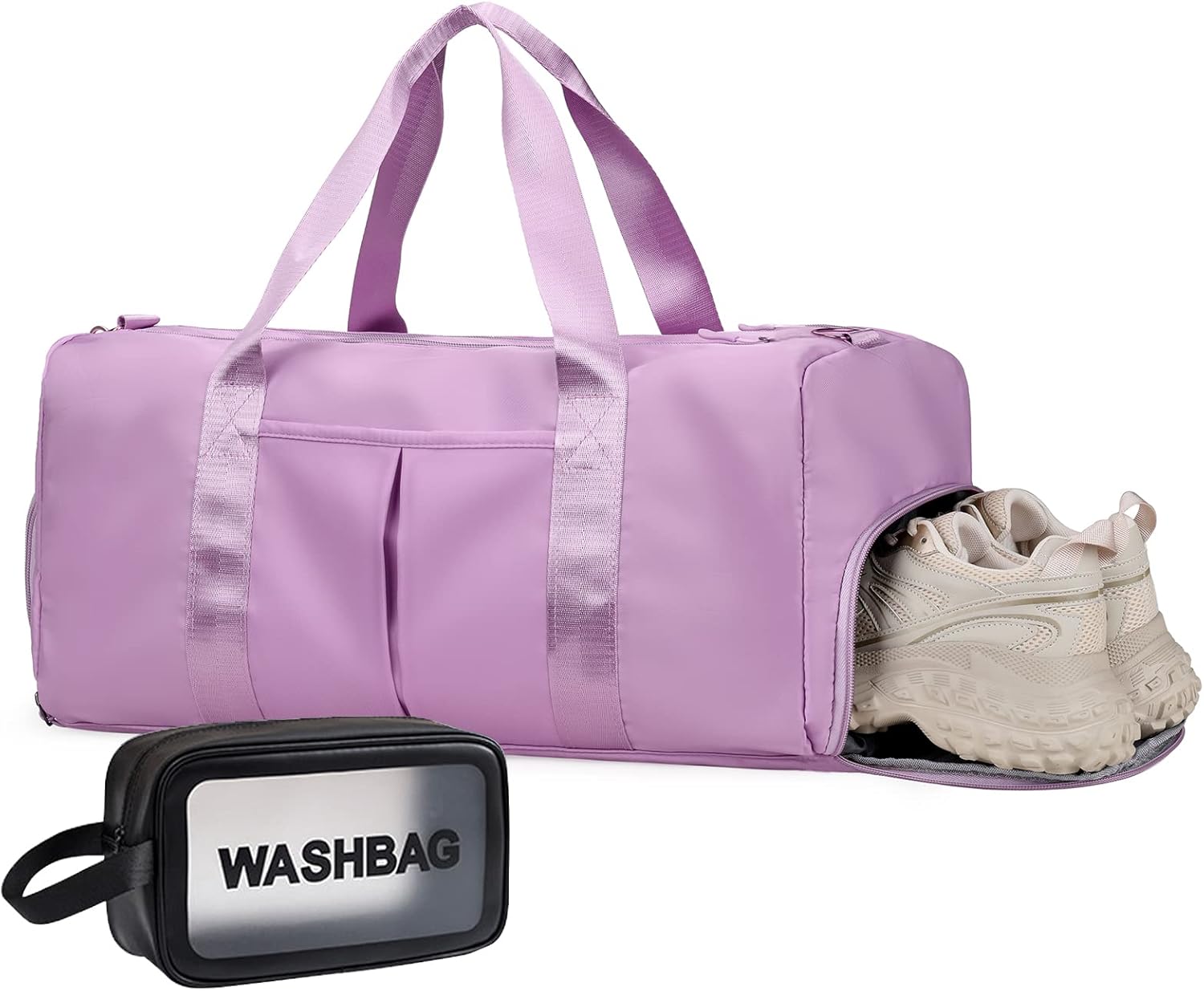 Small Gym Bag for Women, Waterproof Duffle Bag Carry On Weekender Bag with Shoe Compartment & Wet Pocket, Tote Bag for Travel, Workout, Sport - Image 36