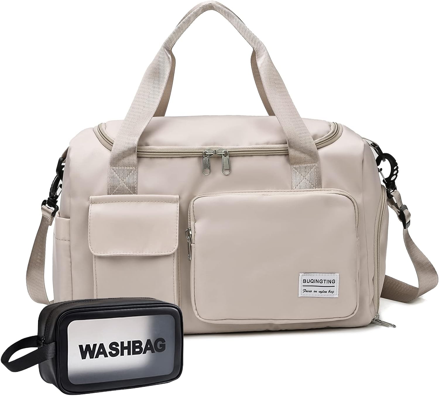 Small Gym Bag for Women, Waterproof Duffle Bag Carry On Weekender Bag with Shoe Compartment & Wet Pocket, Tote Bag for Travel, Workout, Sport - Image 43