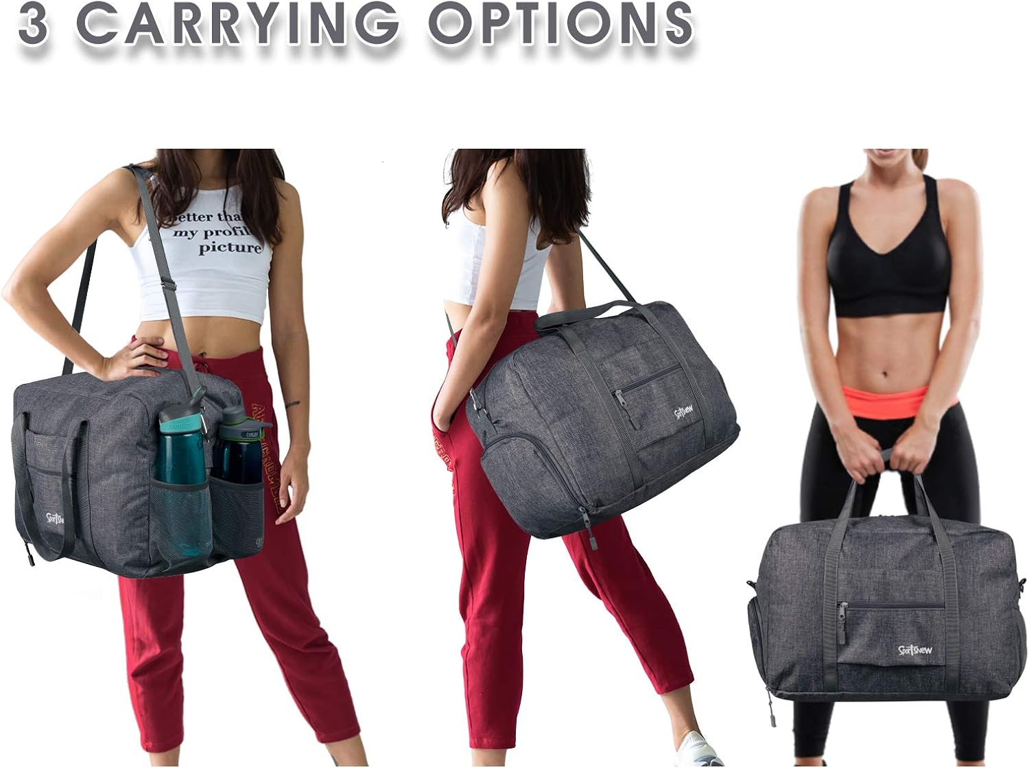 Sports Gym Bag with Wet Pocket & Shoes Compartment, Travel Duffel Bag for Men and Women Lightweight - Image 6