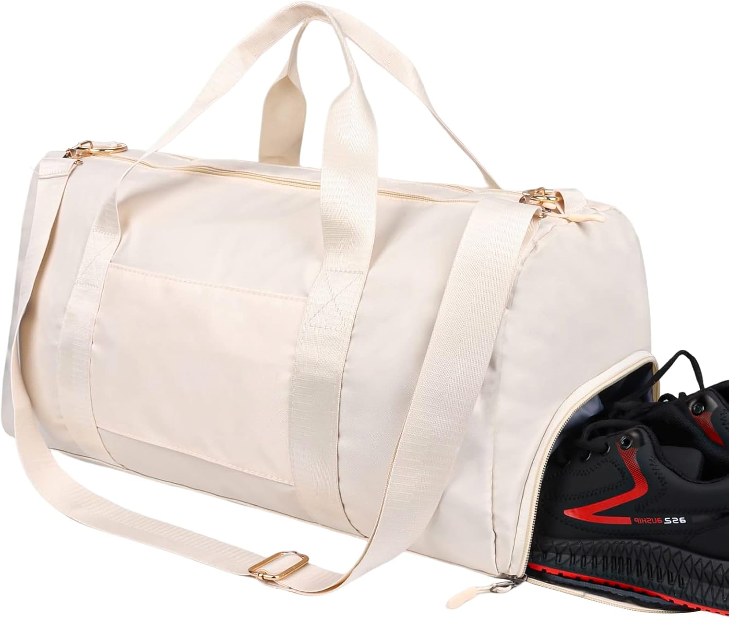 TINNIVI Sports Gym Bag Travel Duffel Bag Waterproof Weekender Overnight Tote Carry On Bag with Wet Pocket & Shoes Compartment for Men Women Lightweight Adjustable Strap (Black) - Image 12
