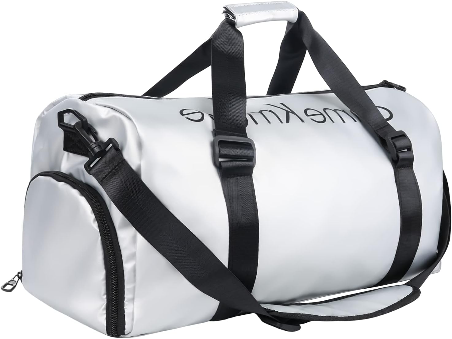 TINNIVI Sports Gym Bag Travel Duffel Bag Waterproof Weekender Overnight Tote Carry On Bag with Wet Pocket & Shoes Compartment for Men Women Lightweight Adjustable Strap (Black) - Image 8