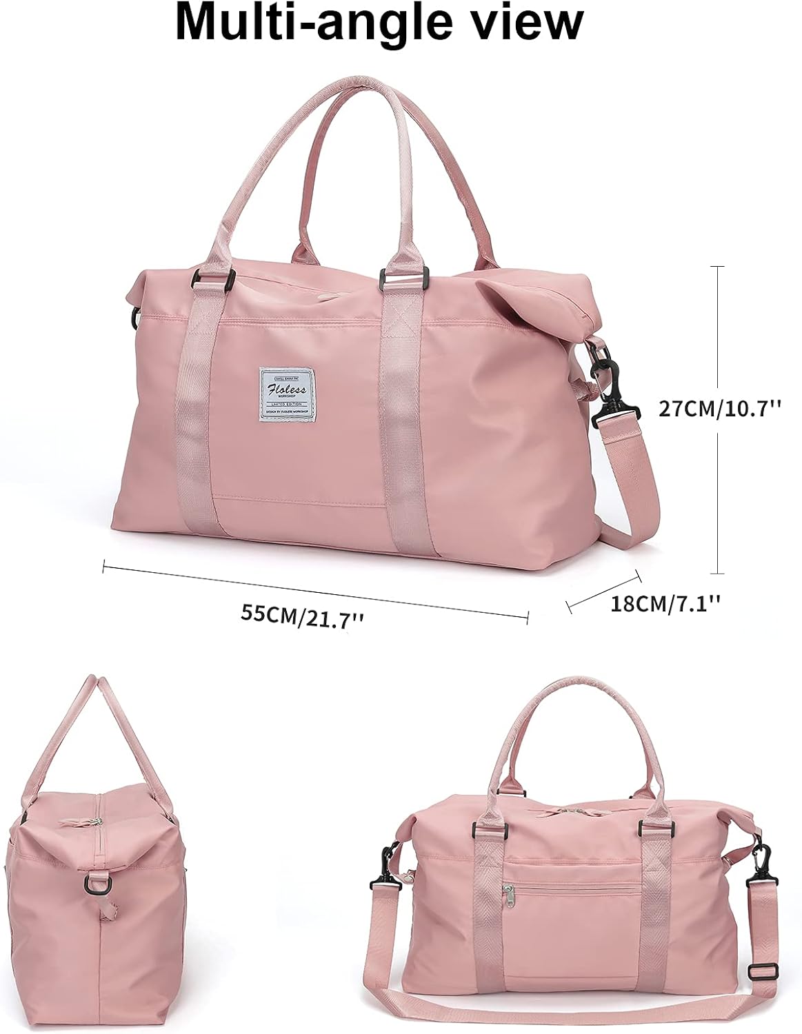 Travel Duffel Bag, Sports Tote Gym Bag, Shoulder Weekender Overnight Bag for Women - Image 8