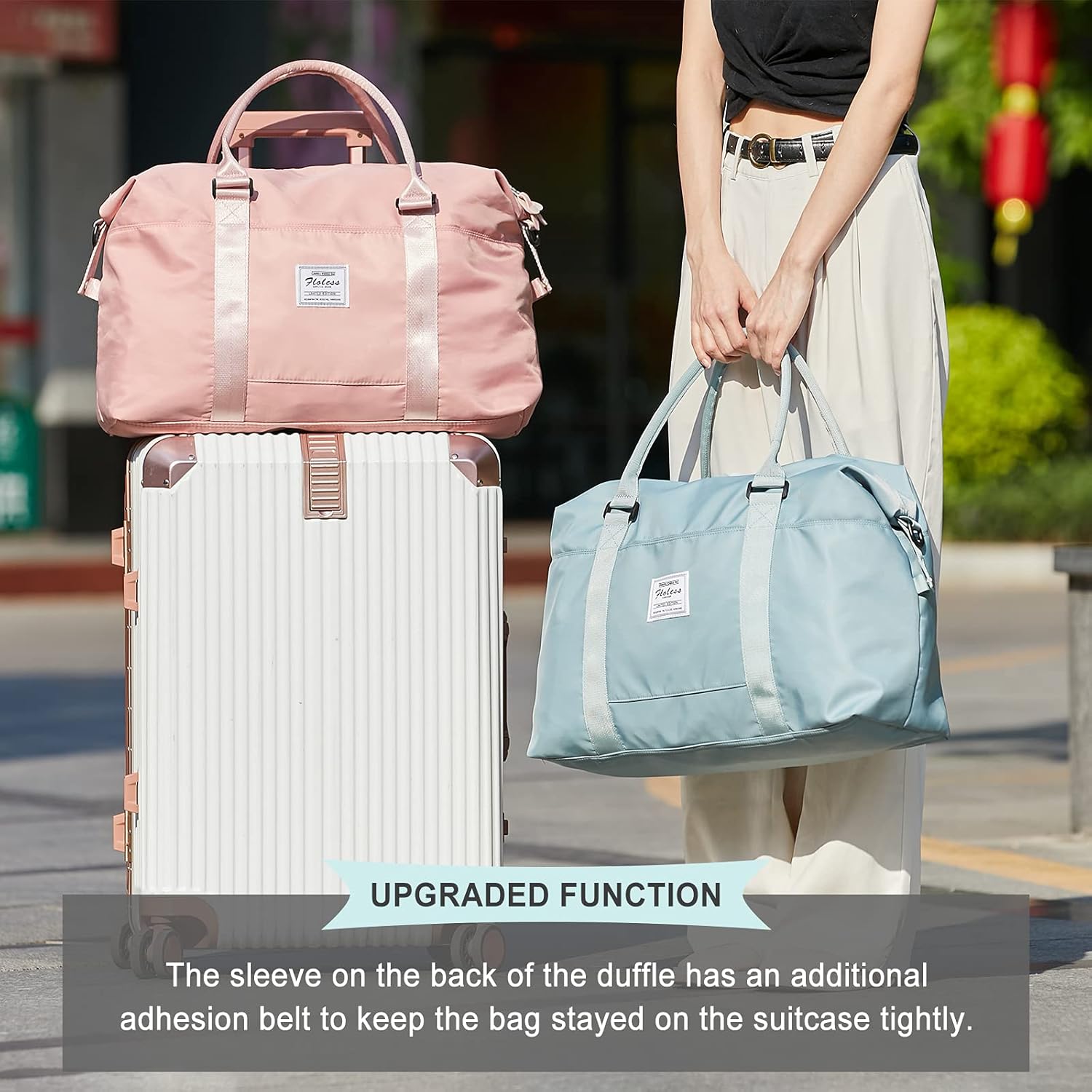 Travel Duffel Bag, Sports Tote Gym Bag, Shoulder Weekender Overnight Bag for Women - Image 5