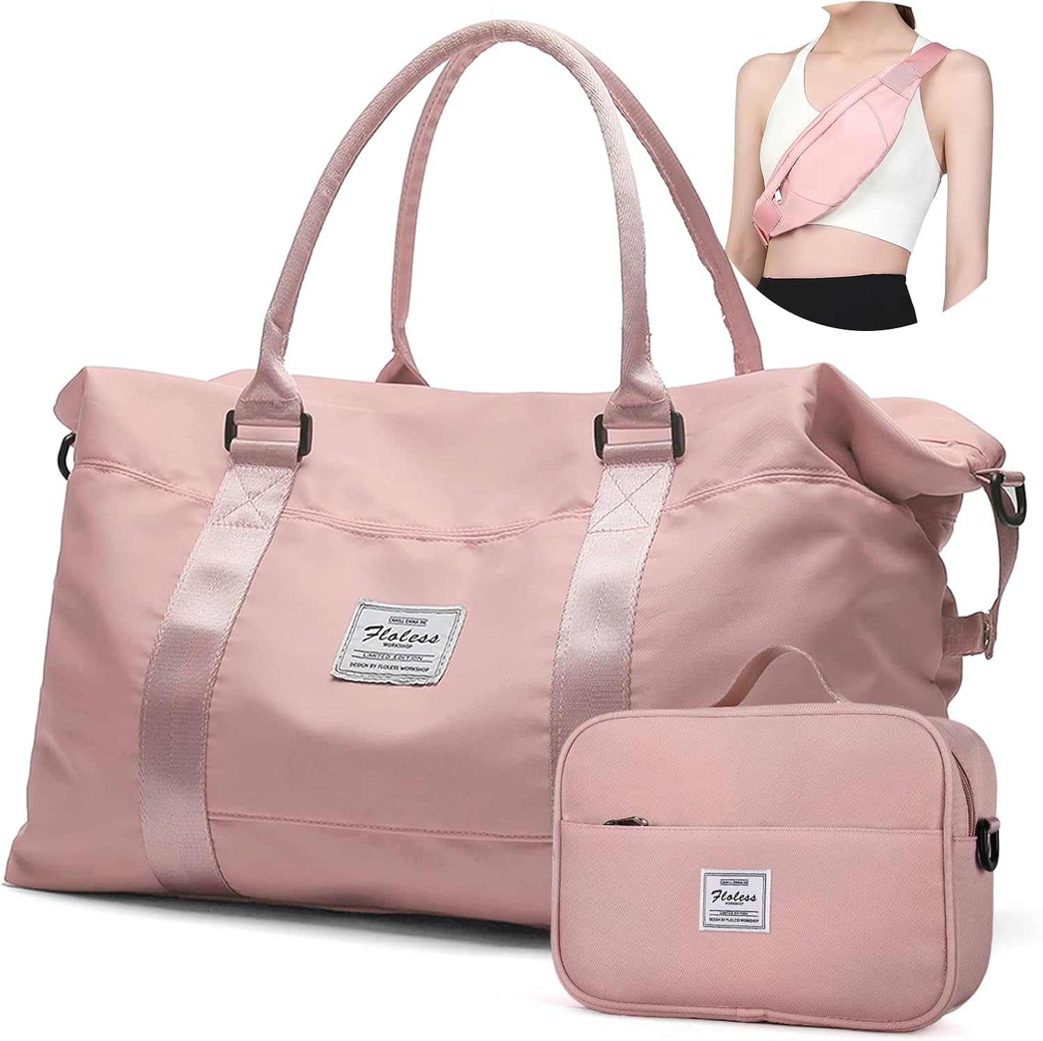 Travel Duffel Bag, Sports Tote Gym Bag, Shoulder Weekender Overnight Bag for Women - Image 24