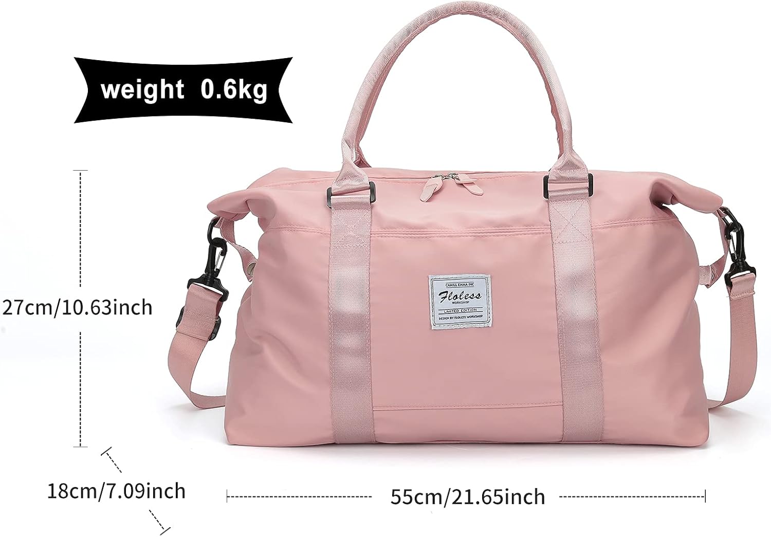 Travel Duffel Bag, Sports Tote Gym Bag, Shoulder Weekender Overnight Bag for Women - Image 4