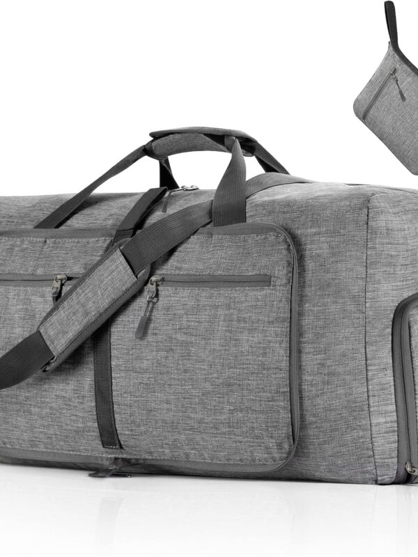 Travel Duffle Bag for Men, 65L Foldable Travel Duffel Bag with Shoes Compartment Overnight Bag for Men Women Waterproof & Tear Resistant 65L|85L|115L
