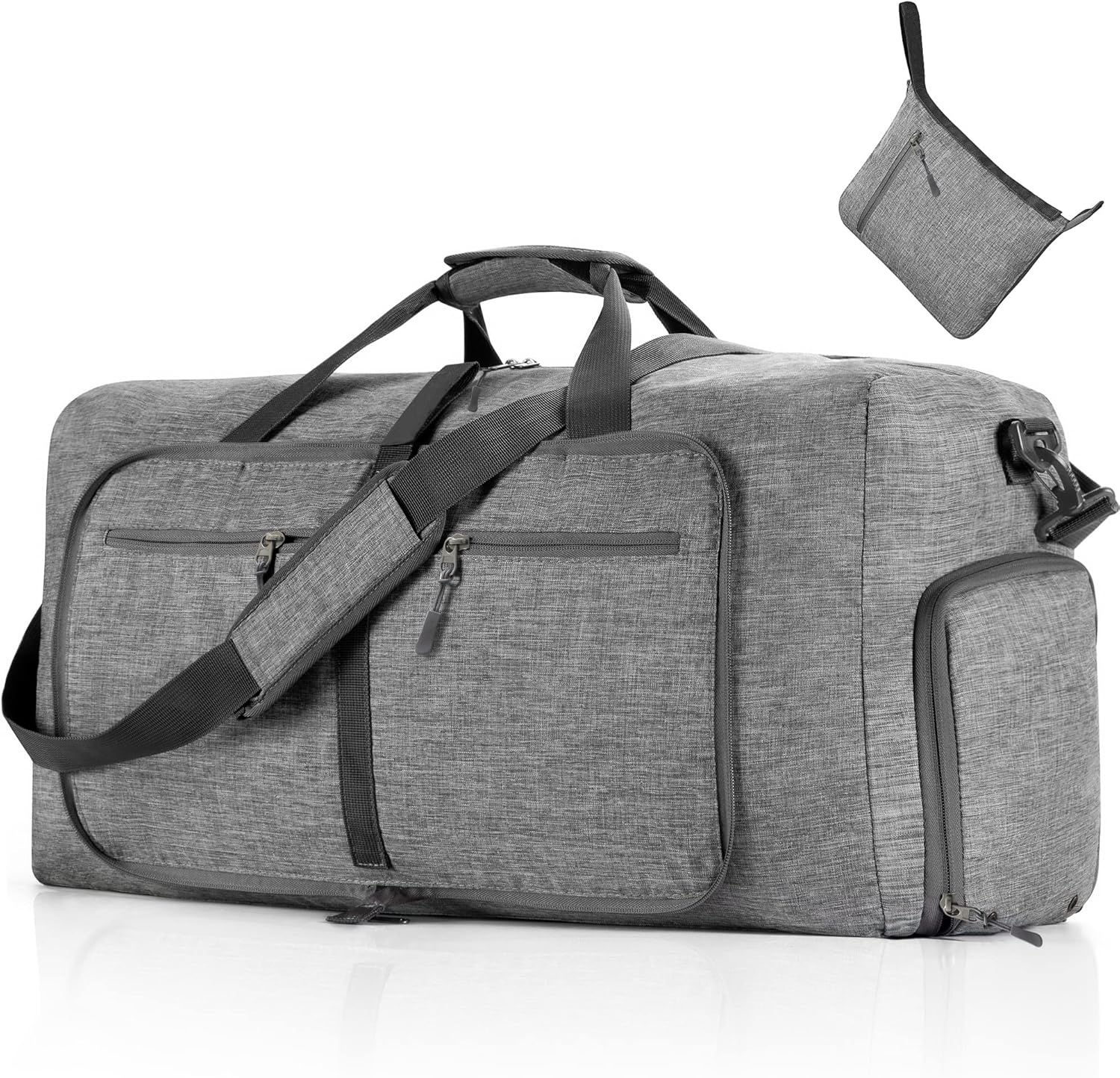 Travel Duffle Bag for Men, 65L Foldable Travel Duffel Bag with Shoes Compartment Overnight Bag for Men Women Waterproof & Tear Resistant 65L|85L|115L