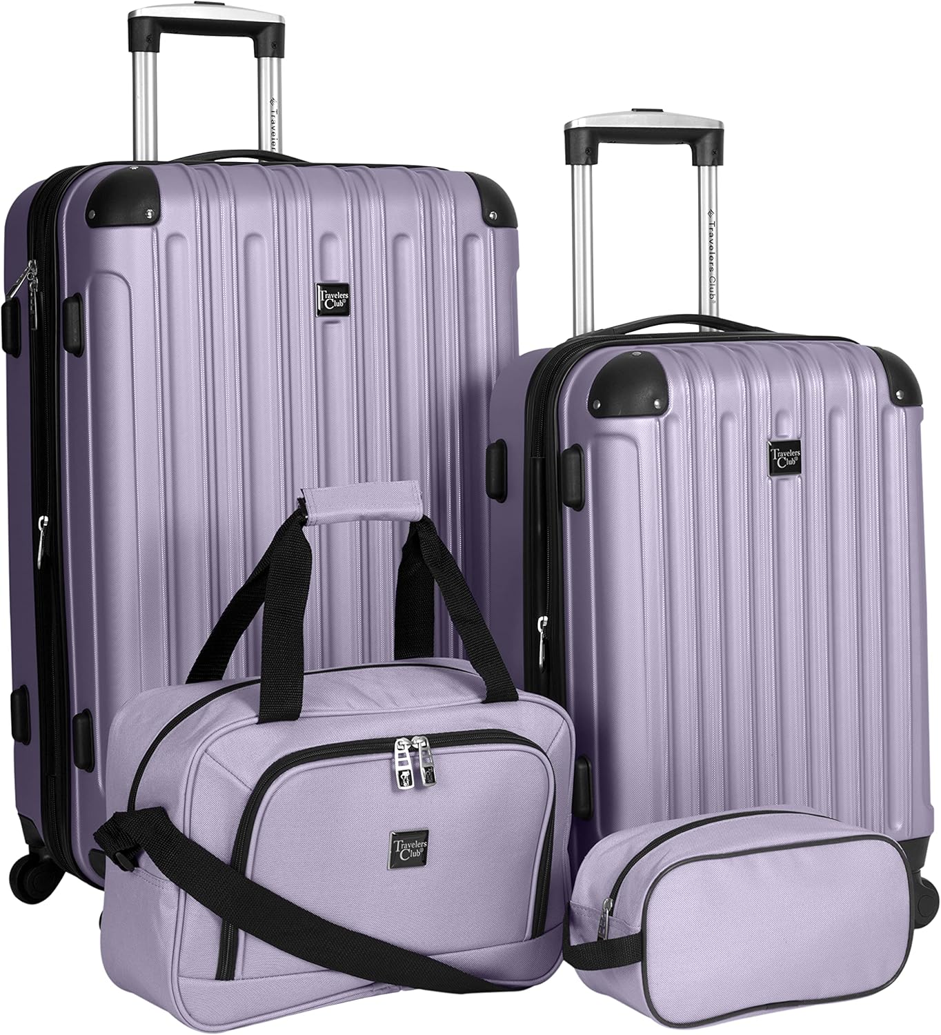 Travelers Club Midtown Hardside 4-Piece Luggage Travel Set, Expandable, Tan - Image 11