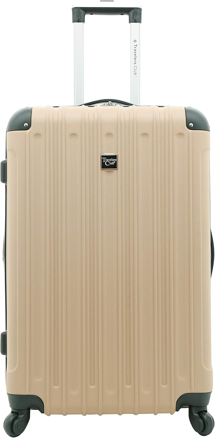Travelers Club Midtown Hardside 4-Piece Luggage Travel Set, Expandable, Tan - Image 8