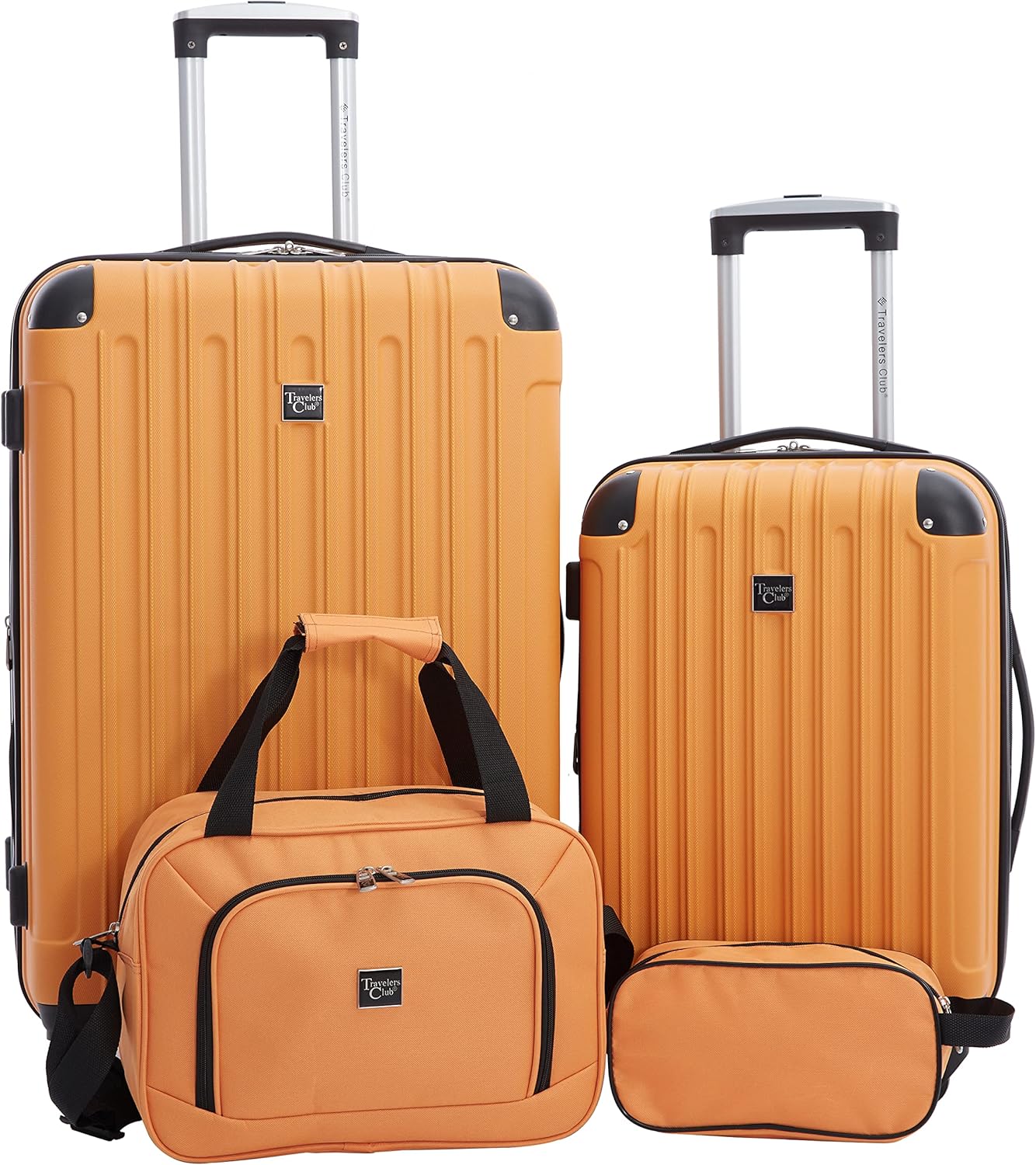 Travelers Club Midtown Hardside 4-Piece Luggage Travel Set, Expandable, Tan - Image 17