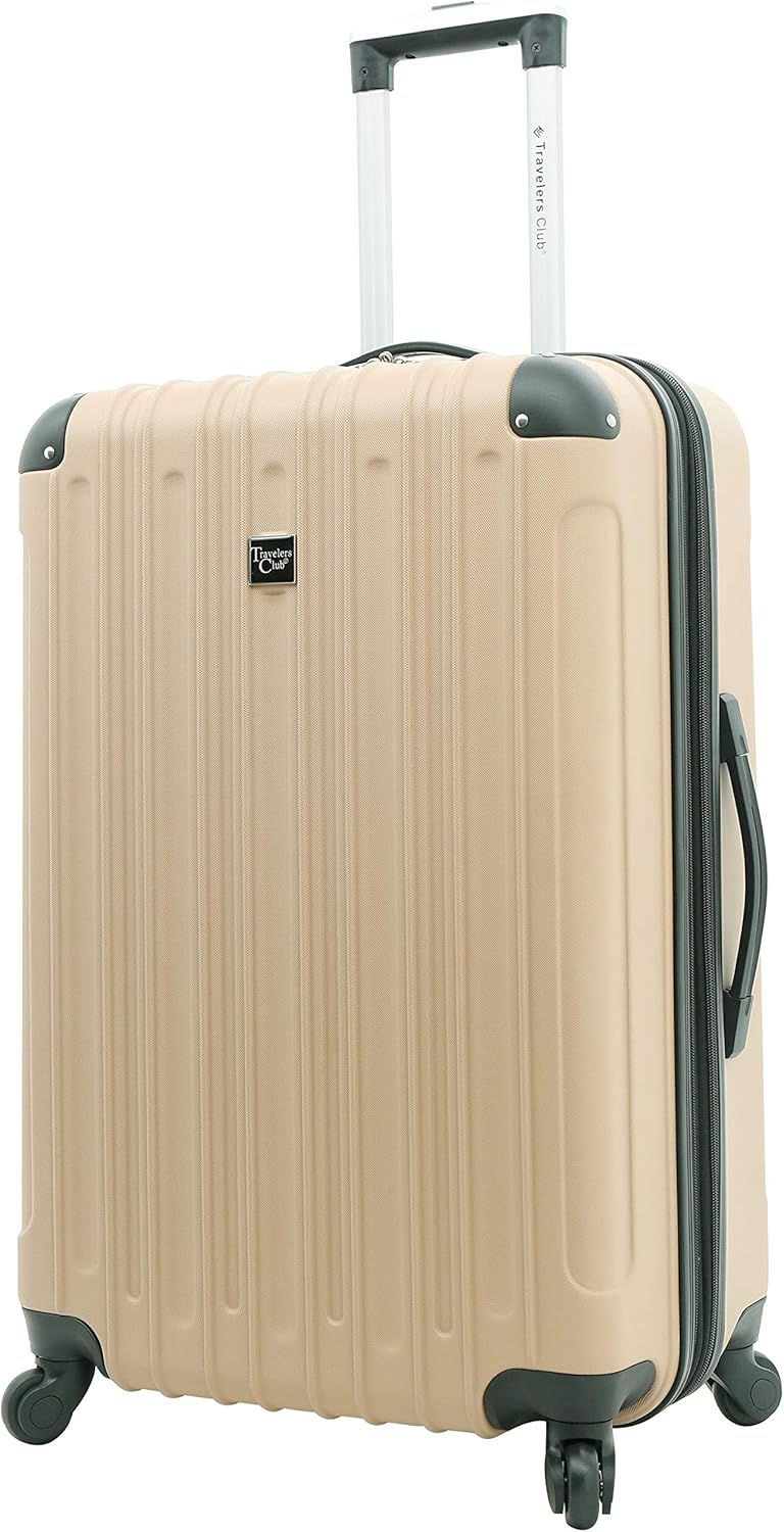 Travelers Club Midtown Hardside 4-Piece Luggage Travel Set, Expandable, Tan - Image 9