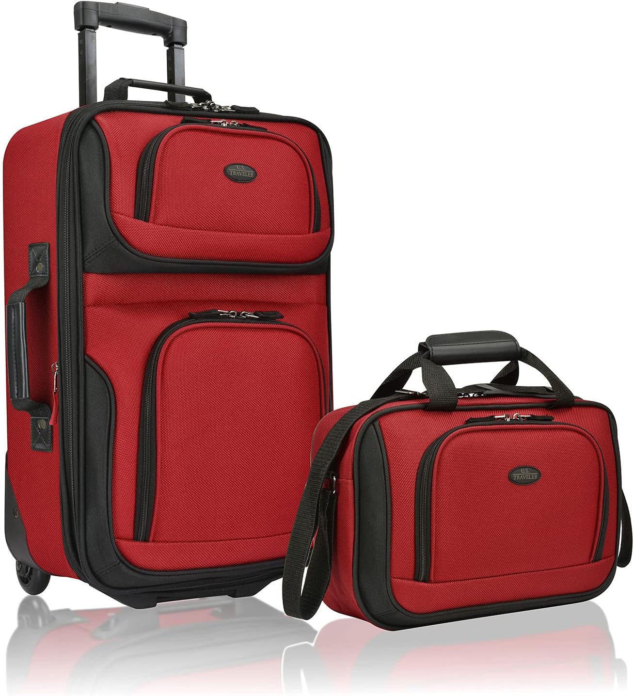 U.S. Traveler Rio Rugged Fabric Luggage, Royal Blue, 2 Wheel - Image 16