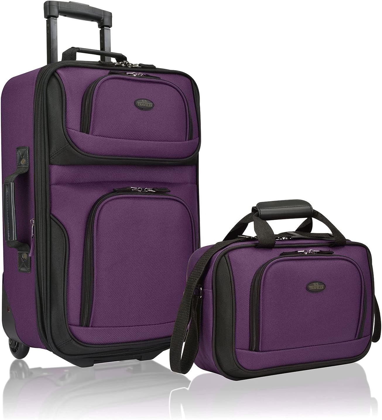 U.S. Traveler Rio Rugged Fabric Luggage, Royal Blue, 2 Wheel - Image 10