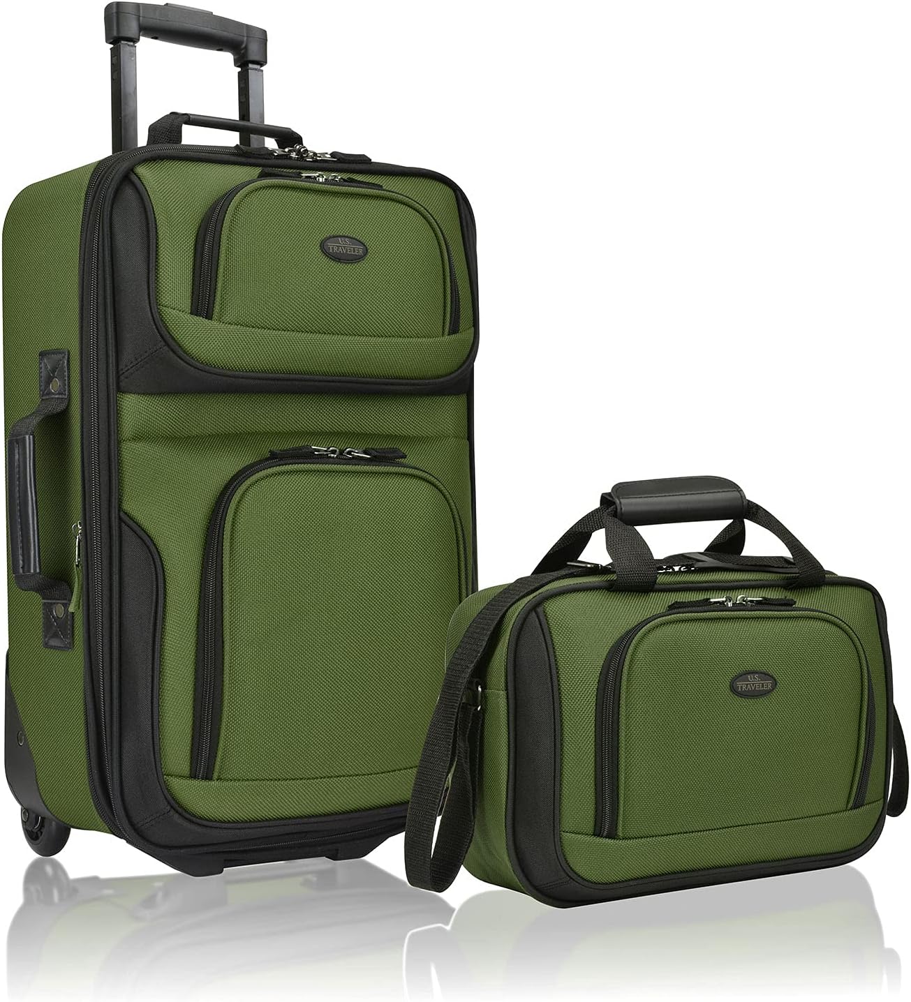 U.S. Traveler Rio Rugged Fabric Luggage, Royal Blue, 2 Wheel - Image 17
