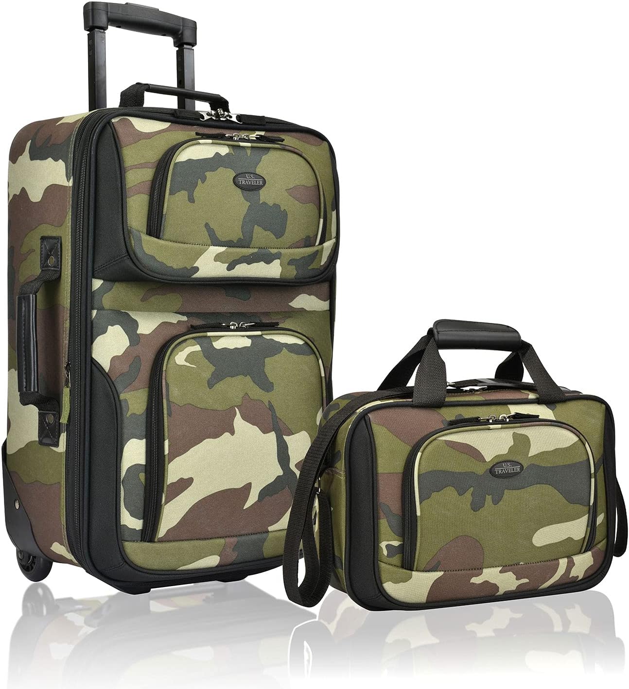 U.S. Traveler Rio Rugged Fabric Luggage, Royal Blue, 2 Wheel - Image 12