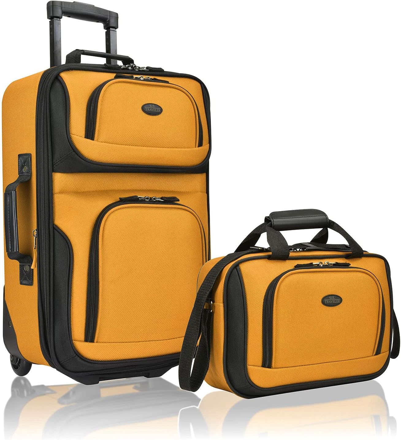 U.S. Traveler Rio Rugged Fabric Luggage, Royal Blue, 2 Wheel - Image 11