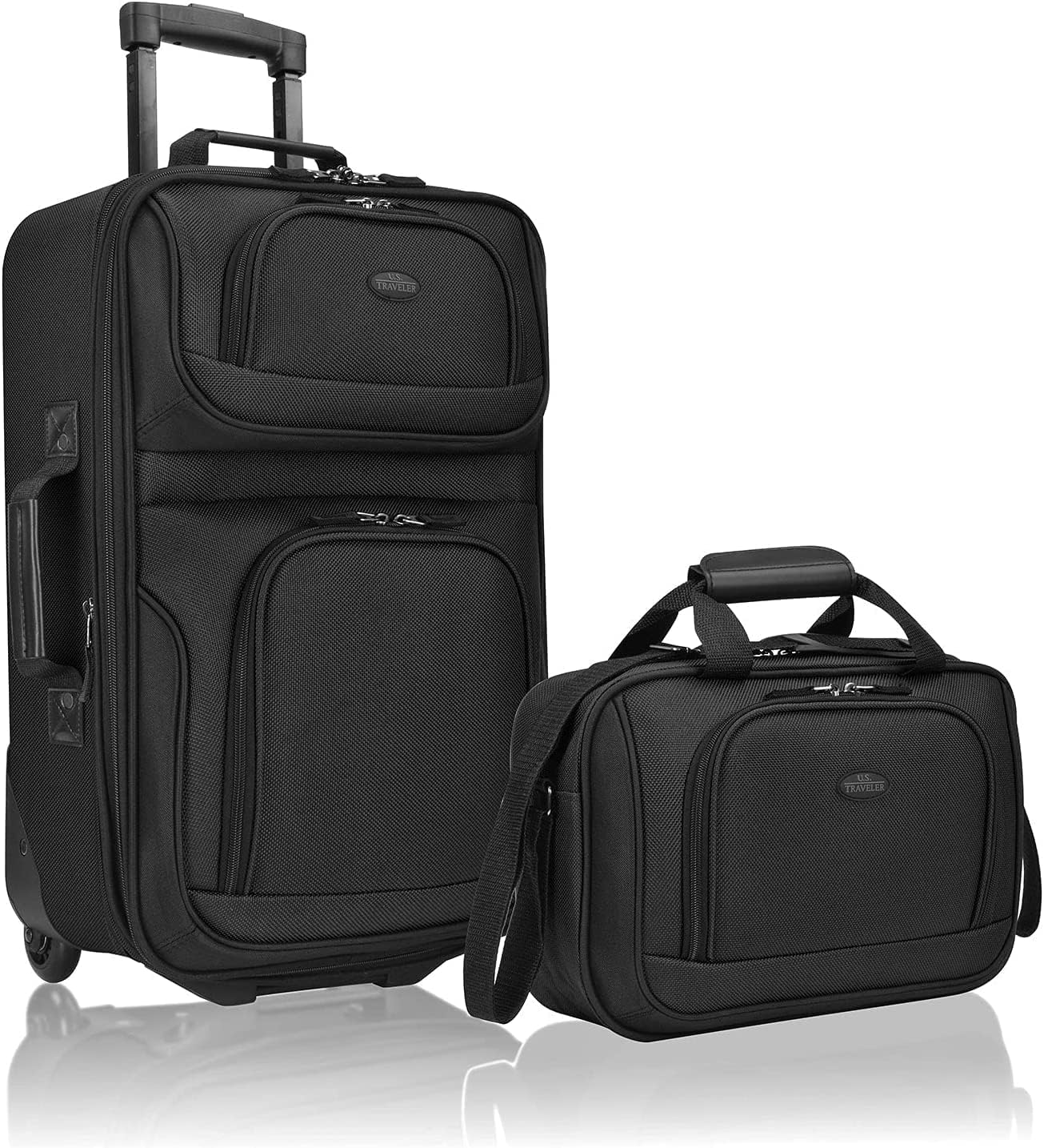 U.S. Traveler Rio Rugged Fabric Luggage, Royal Blue, 2 Wheel - Image 14