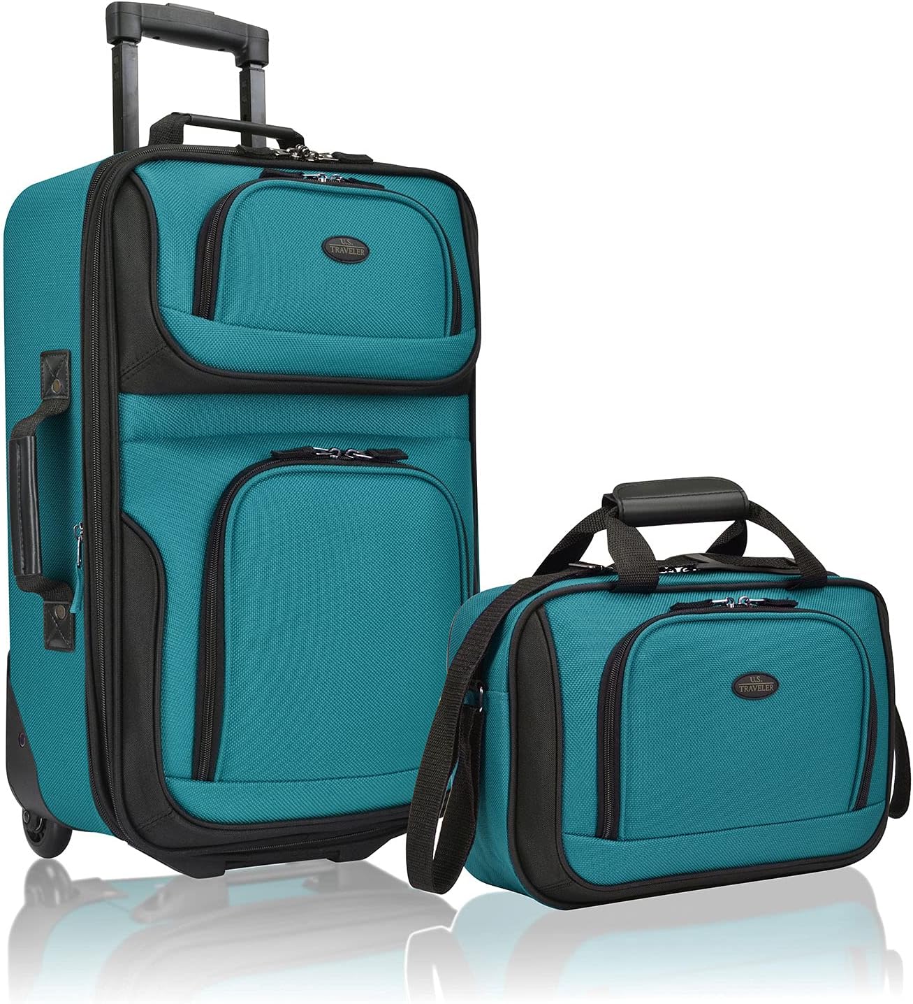 U.S. Traveler Rio Rugged Fabric Luggage, Royal Blue, 2 Wheel - Image 13