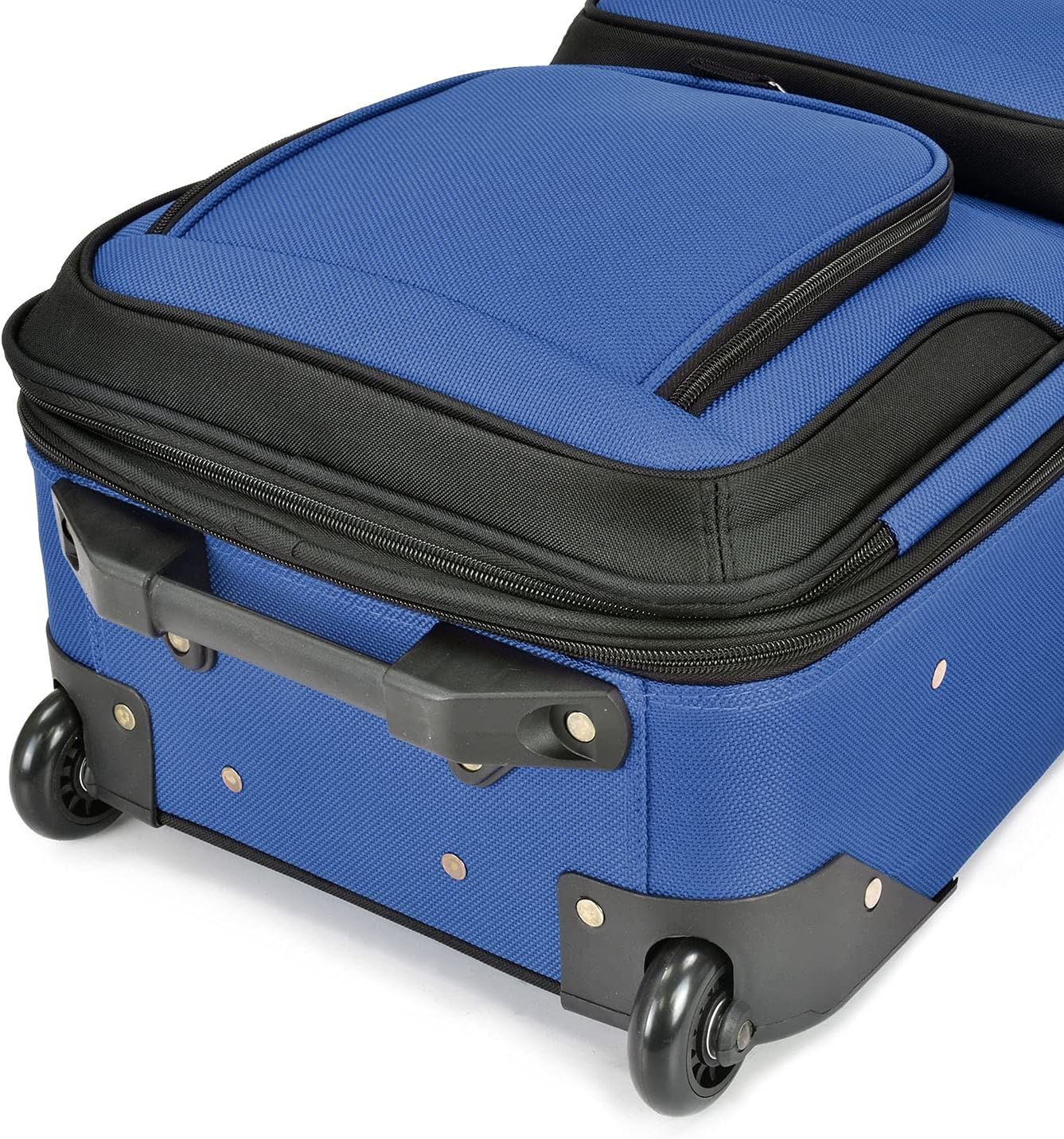 U.S. Traveler Rio Rugged Fabric Luggage, Royal Blue, 2 Wheel - Image 7