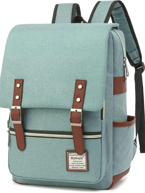 UGRACE Slim Business Laptop Backpack Elegant Casual Daypacks Outdoor Sports Rucksack College Shoulder Bag for Men Women, Tear Resistant Unique Travelling Backpack Fits up to 15.6Inch Laptop in Green\u2026