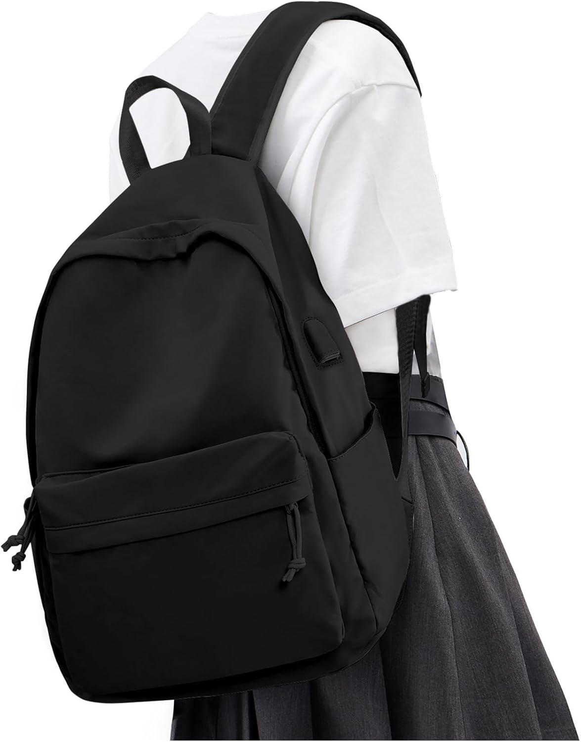 VECAVE School Backpack Black Waterproof Bookbag Casual Lightweight Travel Rucksack Daypack Backpacks for Men Women College High School Bags backpack for Boys Girls Teens - Image 15