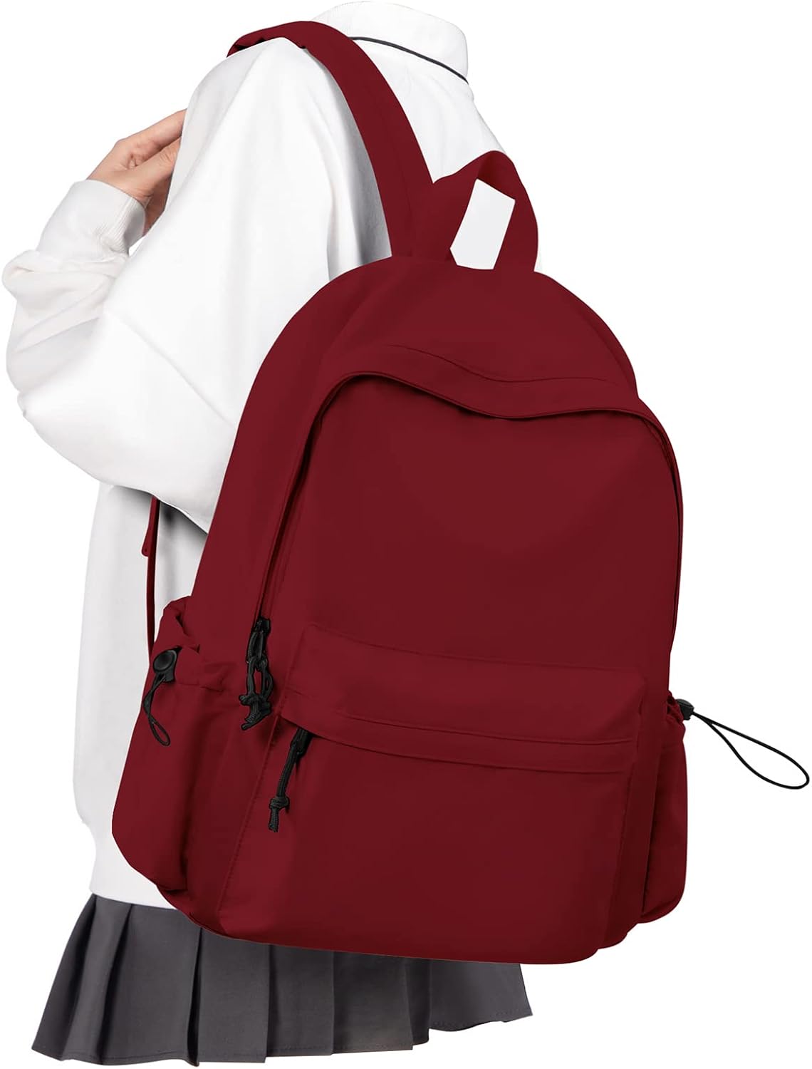 VECAVE School Backpack Black Waterproof Bookbag Casual Lightweight Travel Rucksack Daypack Backpacks for Men Women College High School Bags backpack for Boys Girls Teens - Image 30