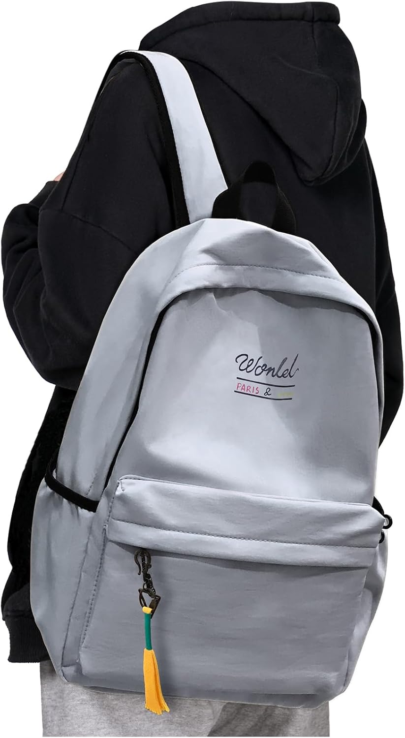 VECAVE School Backpack Black Waterproof Bookbag Casual Lightweight Travel Rucksack Daypack Backpacks for Men Women College High School Bags backpack for Boys Girls Teens - Image 9