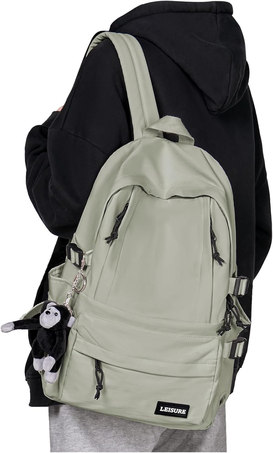 VECAVE School Backpack Black Waterproof Bookbag Casual Lightweight Travel Rucksack Daypack Backpacks for Men Women College High School Bags backpack for Boys Girls Teens - Image 18