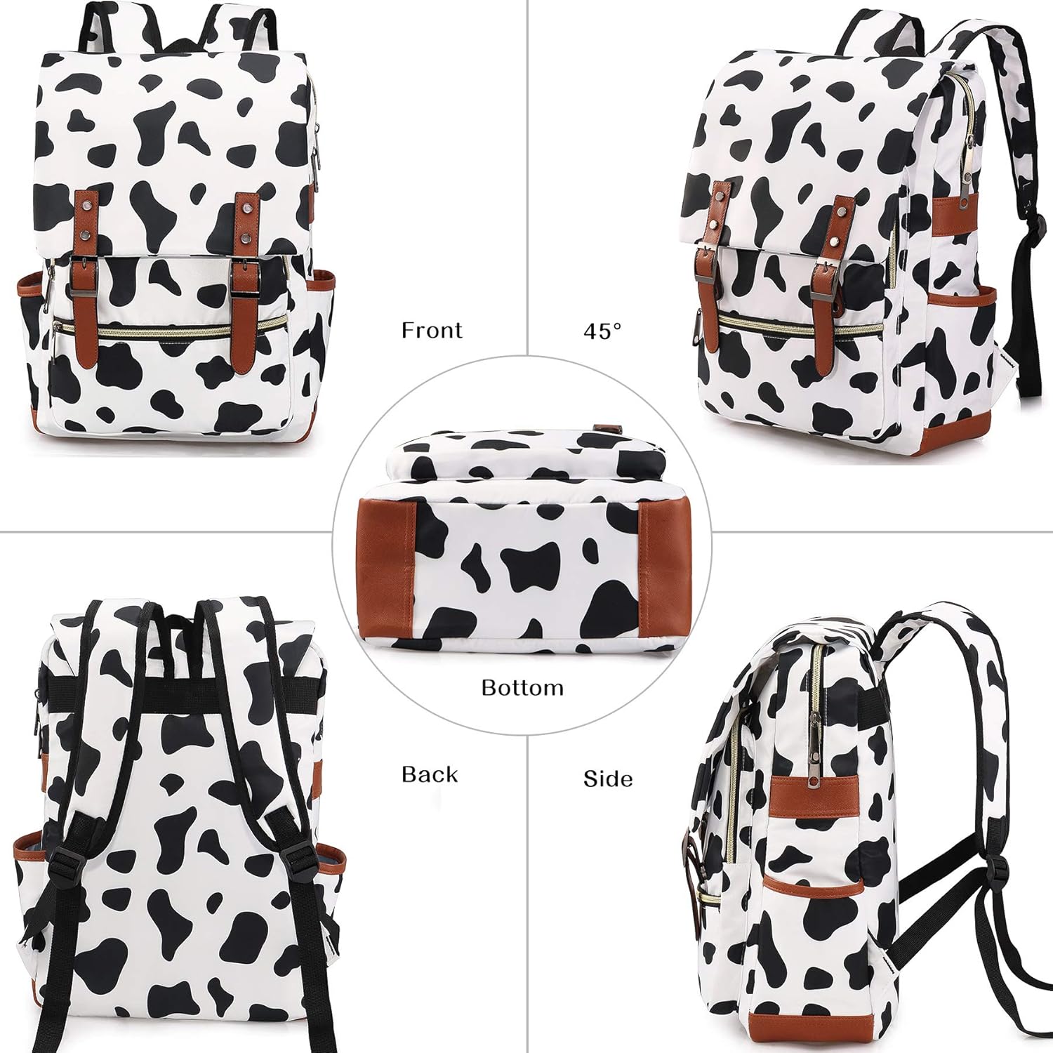 Vintage Laptop Backpack, Xinveen College School Backpack Travel Daypack Casual Business Rucksack - Image 6