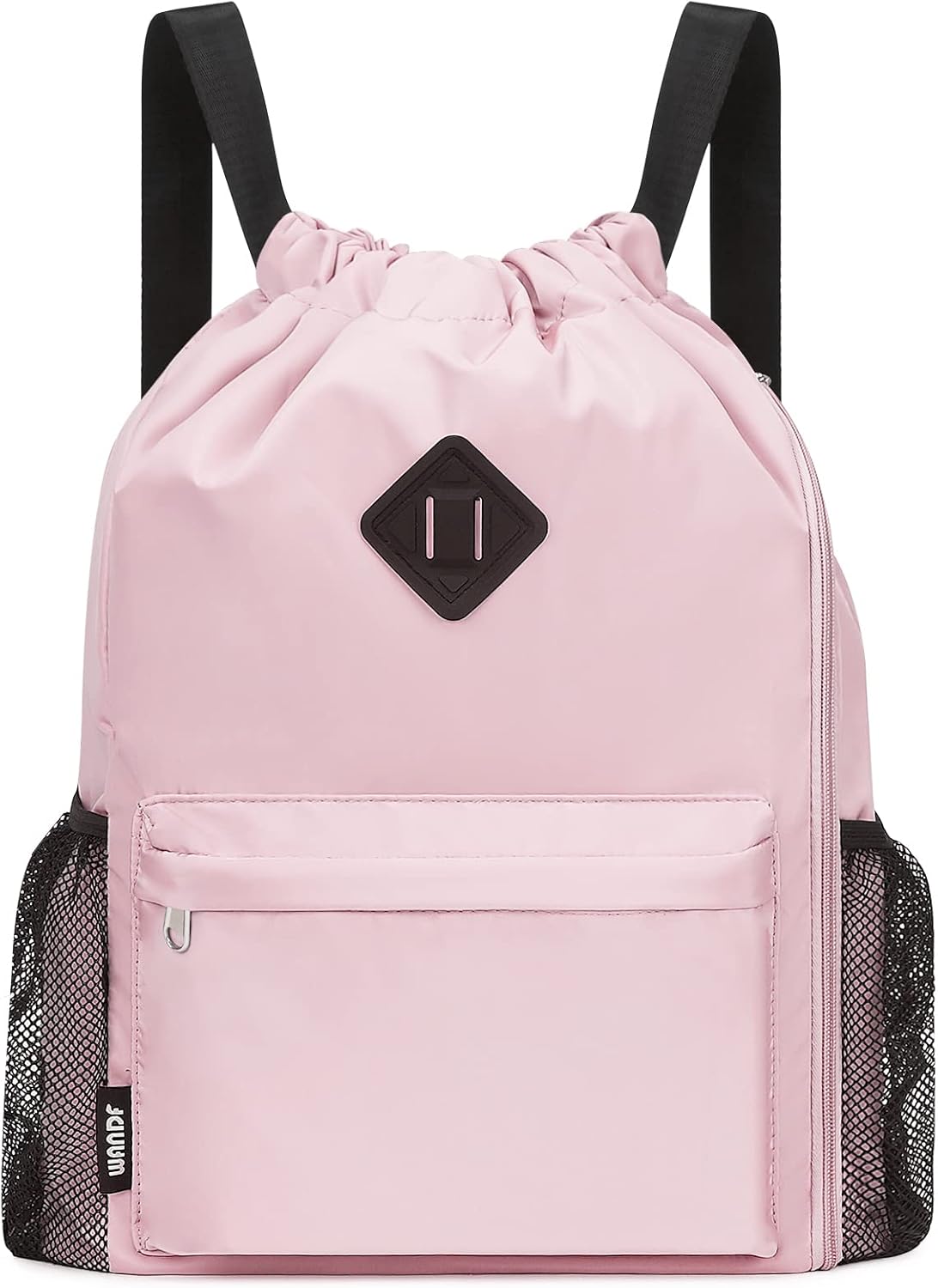 WANDF Drawstring Backpack Sports Gym Bag with Shoes Compartment, Water-Resistant String Backpack Cinch for Women Men (Large,Mint green) - Image 11