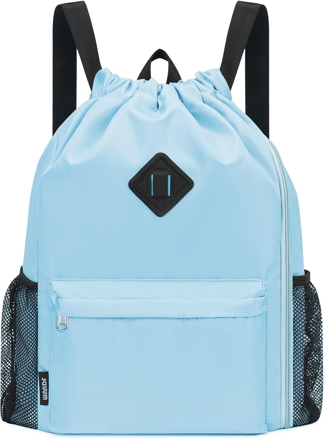 WANDF Drawstring Backpack Sports Gym Bag with Shoes Compartment, Water-Resistant String Backpack Cinch for Women Men (Large,Mint green) - Image 17
