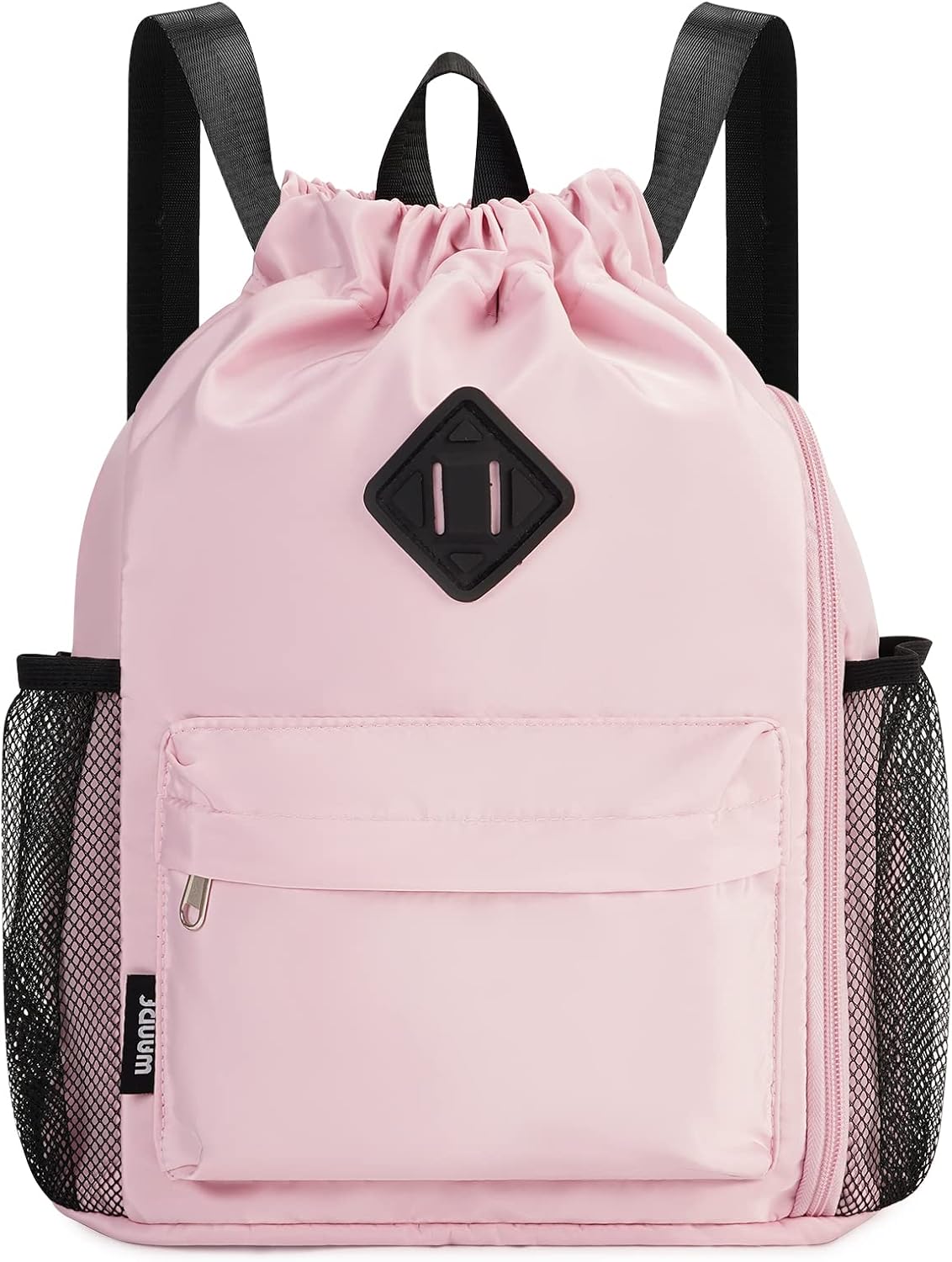 WANDF Drawstring Backpack Sports Gym Bag with Shoes Compartment, Water-Resistant String Backpack Cinch for Women Men (Large,Mint green) - Image 19