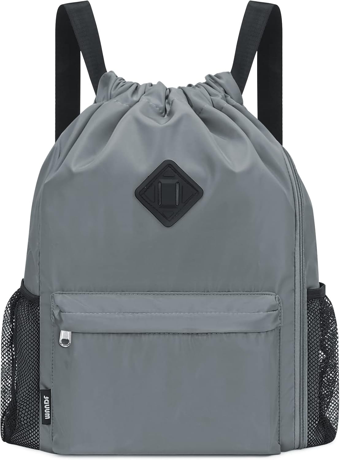 WANDF Drawstring Backpack Sports Gym Bag with Shoes Compartment, Water-Resistant String Backpack Cinch for Women Men (Large,Mint green) - Image 13